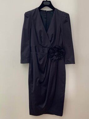 French Connection Navy Satin Dress